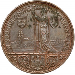 Medaille zum 900. Jahrestag der Krönung von Bolesław Chrobry 1924