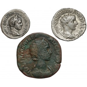 Cesarstwo Rzymskie - zestaw - denar, antoninian i sesterc (3szt)