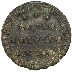 Watykan, Pius VI, Mezzo baiocco (1775-1799) - rzadszy
