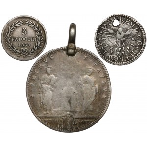 Watykan, zestaw srebrnych monet (3szt)