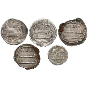 Islamic set of 5 silver dirhams ca. AD 749-1030