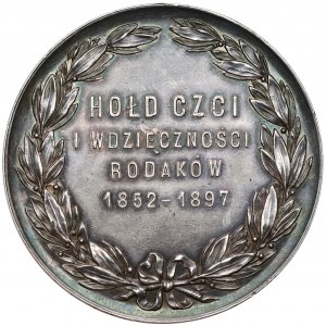 Medal, Jadwiga „Deotyma” Łuszczewska 1897 - SREBRO - rzadkość