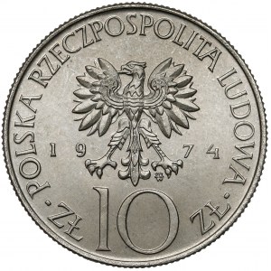 Próba NIKIEL 10 złotych 1974 Adam Mickiewicz