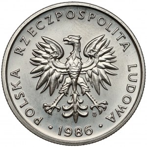 Próba NIKIEL 5 złotych 1986