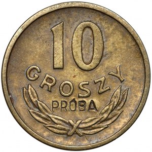 Próba MOSIĄDZ 10 groszy 1949 - PRÓBA nad wieńcem