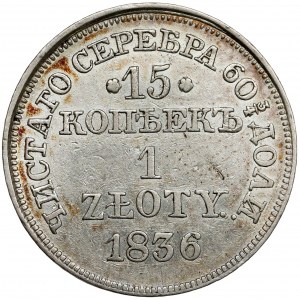 15 kopiejek = 1 złoty 1836 MW, Warszawa