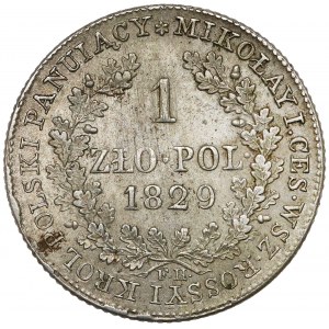 1 złoty polski 1829 F.H. - trzeci typ