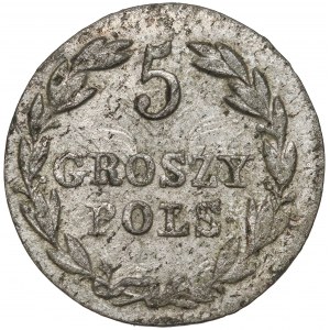 5 groszy polskich 1826 IB - duch - b.ładna