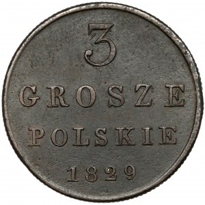 3 grosze polskie 1829 FH - ładne