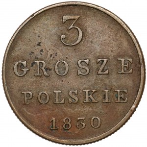 3 grosze polskie 1830 FH - b.ładne