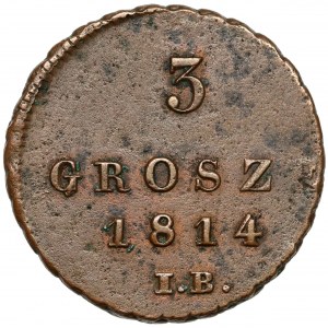 Księstwo Warszawskie, 3 grosze 1814 I.B.