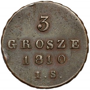 Księstwo Warszawskie, 3 grosze 1810 I.S. - ładne