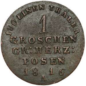 Wielkie Księstwo Poznańskie, 1 grosz 1816-A, Berlin