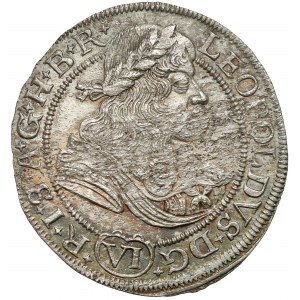 Śląsk, Leopold I, 6 krajcarów 1675 SHS, Wrocław