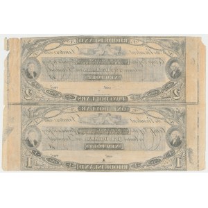 Rhode Island, New England Commercial Bank - uncut sheet 2x 2 Dollars 18[xx]