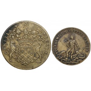 Frankreich, Louis XV, Messingmünzen (2 Stück)