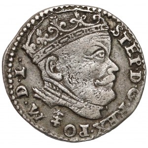Stefan Batory, Trojak Wilno 1585 - herb Lis przed M