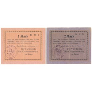 Schildberg (Ostrzeszów), 1 i 2 mk 1914 (2szt)