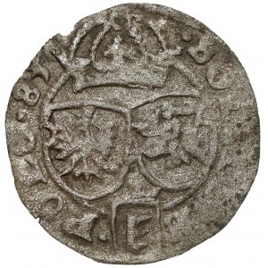 Stefan Batory, Szeląg Poznań 1585 ID - z obwódkami - RZADKI