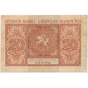Lithuania, 20 Centu 1922 - September issuse