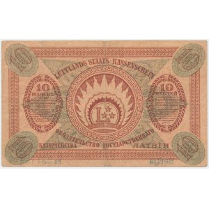 Latvia, 10 Rublis 1919 - Bb