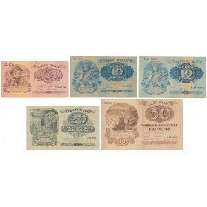 Estonia, 5 -50 Krooni 1928-37 (5pcs)