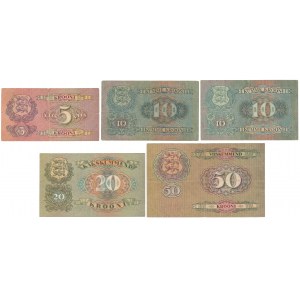 Estonia, 5 -50 Krooni 1928-37 (5pcs)