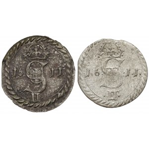 Zygmunt III Waza, Dwudenar Wilno 1611, zestaw (2szt)