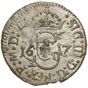 Zygmunt III Waza, Szeląg Wilno 1617 - pełna data