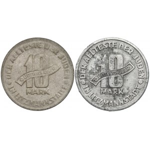 Getto Łódź, 10 marek 1943 Mg i Al - zestaw (2szt)