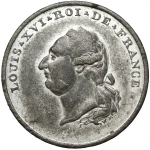 Francja, Ludwik XVI, Żeton pośmiertny 1793 - rzadki