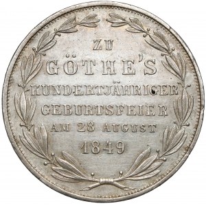 Frankfurt, Gedenk-Doppelgulden 1849 auf den 100. Geburtstag Johann Wolfgang von Goethes