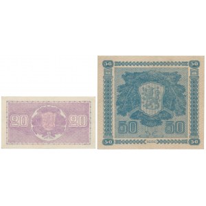 Finland, 20 & 50 Markkaa 1939 (2pcs)