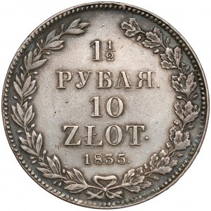 1-1/2 rubla = 10 złotych 1835 HГ, Petersburg