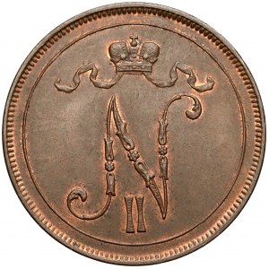 Finlandia / Rosja, Mikołaj II, 10 penniä 1898 - b.rzadkie