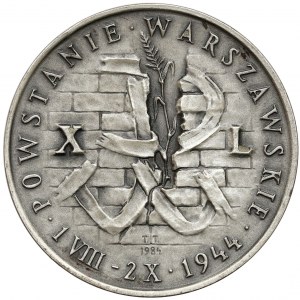 Medal SREBRO 40 rocznica Powstania Warszawskiego 1984