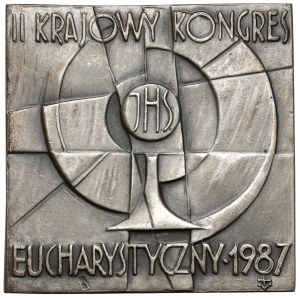 SREBRO plaque Second National Eucharistic Congress 1987.