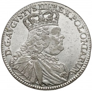 August III Sas, Ort Lipsk 1754 EC - mała głowa