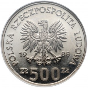 Próba NIKIEL 500 złotych 1988 Jadwiga