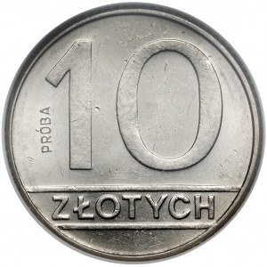 Próba NIKIEL 10 złotych 1989 - stempel zwykły