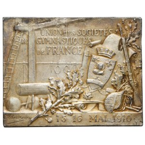 France, Medal union of gymnastic societies in France 1910