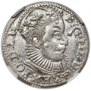 Zygmunt III Waza, Trojak Ryga 1589 - lilijka po - piękny