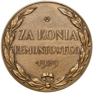 Medal, Za konia remontowego 1929 - nagroda Ministerstwa Spraw Wojskowych - RZADKOŚĆ