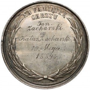 Gedenkmedaille auf die Taufe, 1889.