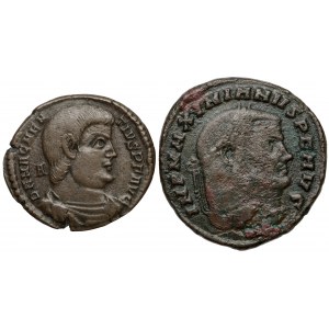 Cesarstwo Rzymskie, Zestaw monet brązowych - Maksymian i Magnecjusz (2szt)