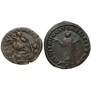 Cesarstwo Rzymskie, Zestaw monet brązowych - Maksymian i Magnecjusz (2szt)