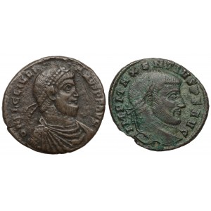 Cesarstwo Rzymskie, Zestaw monet brązowych - Maksencjusz i Julian II Apostata (2szt)