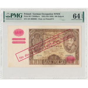 100 złotych 1932 z ORYGINALNYM przedrukiem GG