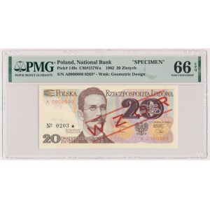 20 złotych 1982 - WZÓR - A 0000000 - No.0203