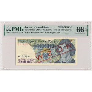 1.000 złotych 1982 - WZÓR - DC 0000000 - No.0148